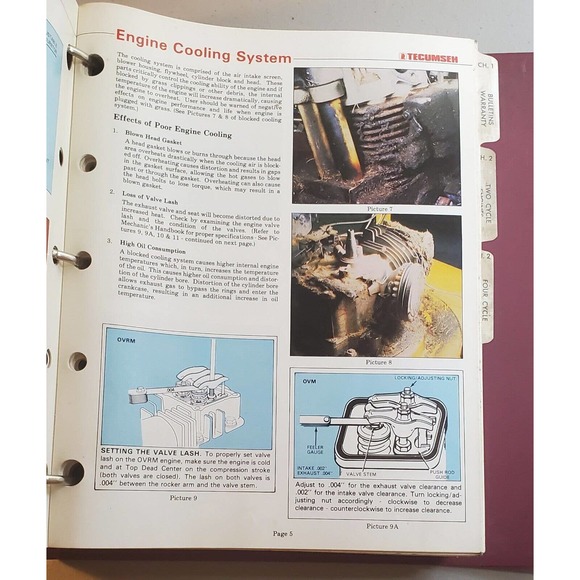 Tecumseh Engines Mechanic Manual Binder - Picture 3 of 5